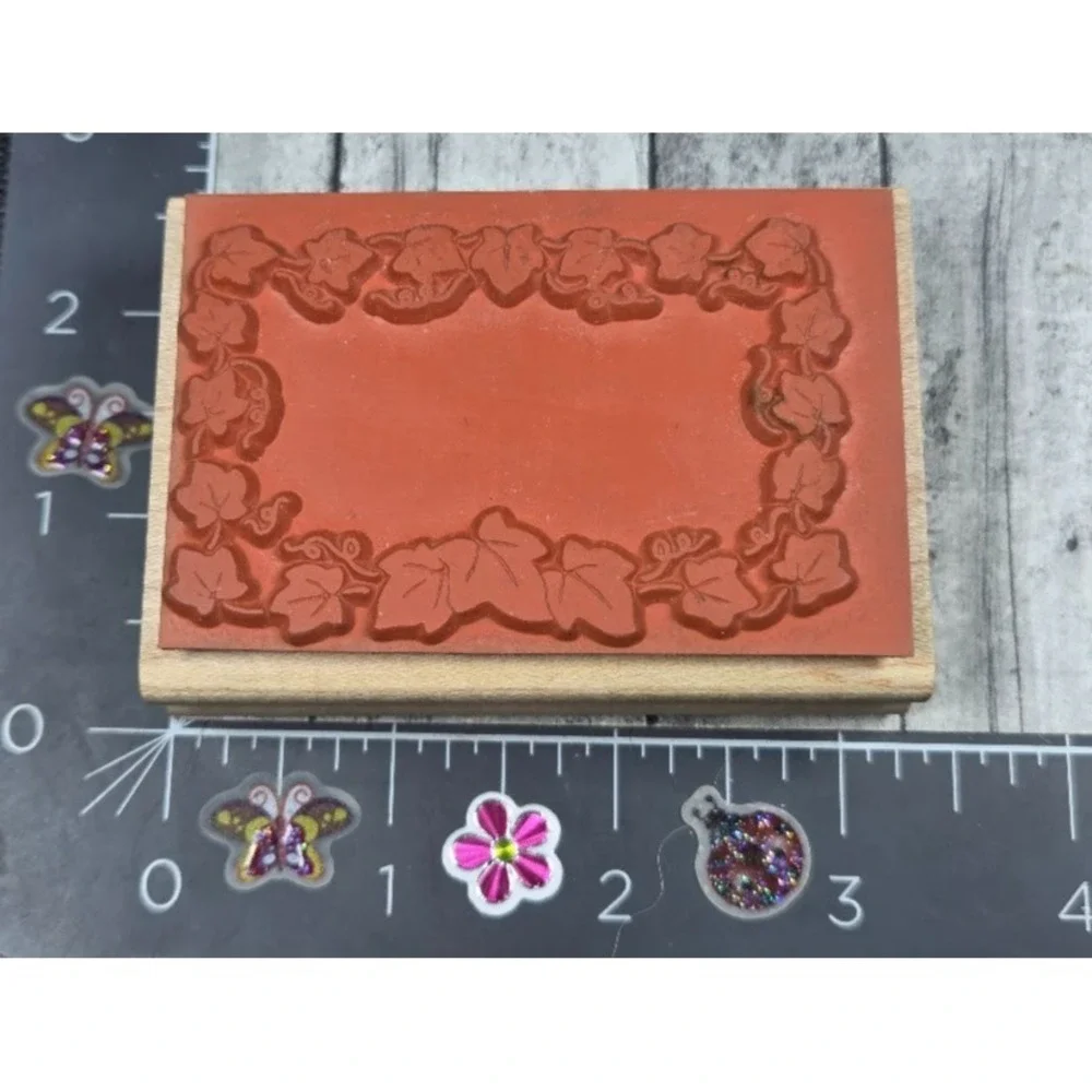 Stampin' Up! Ivy Leafy Frame 1997 Rubber Stamp Wood #L96